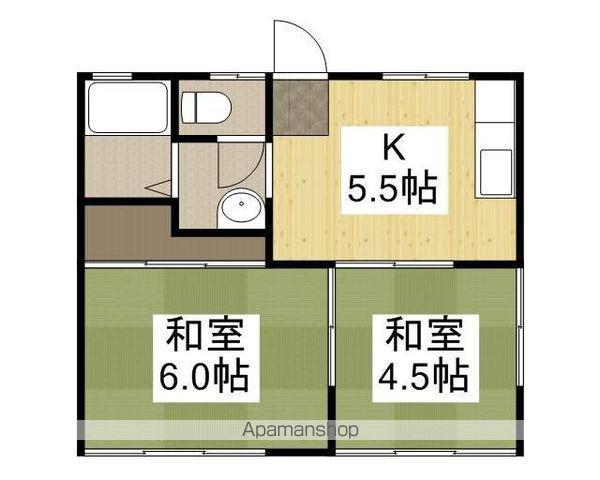 コーポ阿部(2K/2階)の間取り写真