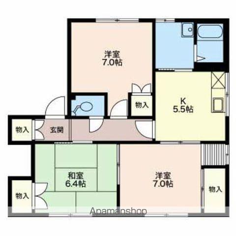 フレグランス・ハイブリッジ(3K/1階)の間取り写真