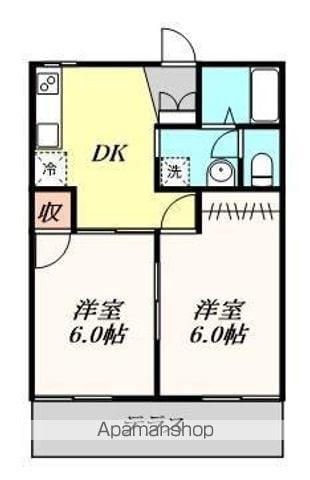 アネックス 10A(2DK/1階)の間取り写真
