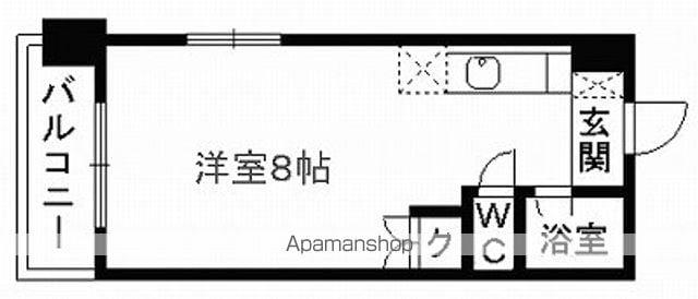 ハウベスト1番館上熊本(ワンルーム/1階)の間取り写真