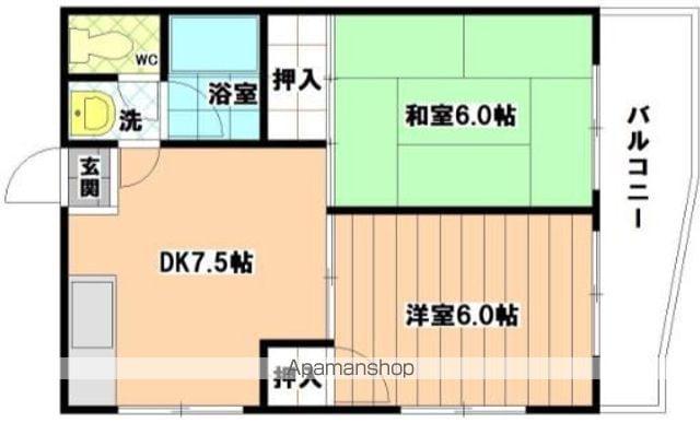 サンライズ21(2DK/1階)の間取り写真
