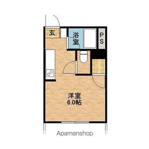 エントピア鴨池Ⅲ(1K/4階)の間取り写真
