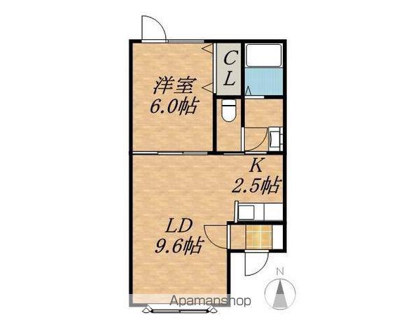 MY HOUSE GOODRIVERⅡ(1LDK/2階)の間取り写真