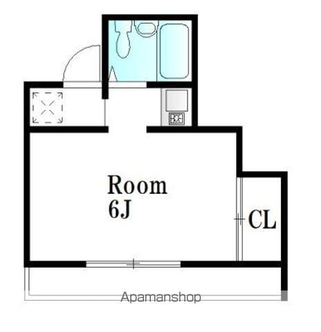 ドゥボナー荏原(ワンルーム/4階)の間取り写真