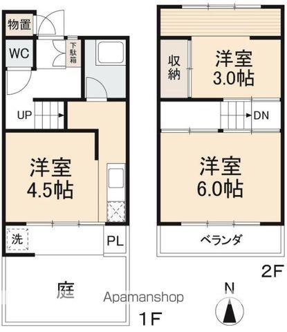 木太アパート(3K/1階)の間取り写真