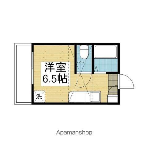 東雲ハイツ(ワンルーム/2階)の間取り写真