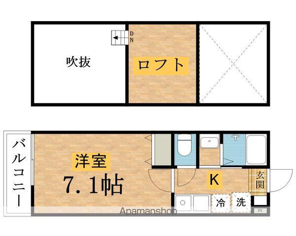 SUNNYSIDE谷野町Ⅰ(1K/2階)の間取り写真