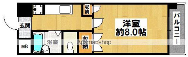 HIYORI1(1K/3階)の間取り写真