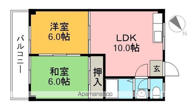 ハイツMINT(2LDK/4階)の間取り写真