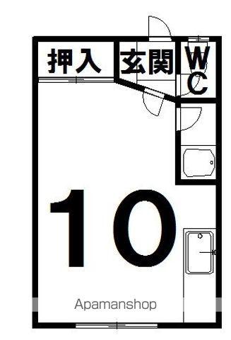AYハウスⅡ(ワンルーム/2階)の間取り写真