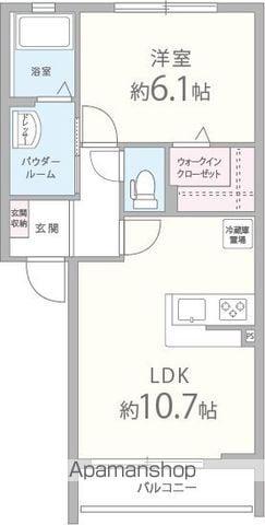 メゾン・クレール(1LDK/2階)の間取り写真