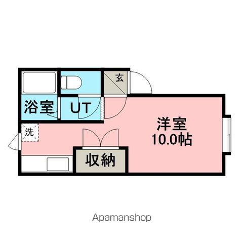 サンセールふじの(1K/1階)の間取り写真