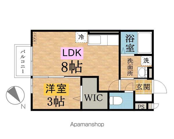 ウィスタリア・モナリエ(1LDK/1階)の間取り写真