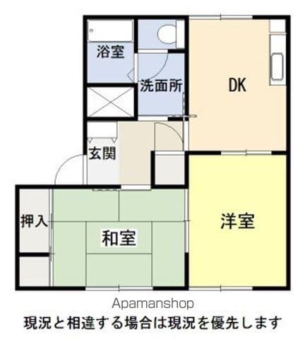 アルトリオ一番館(2DK/2階)の間取り写真