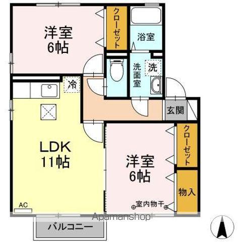 アッサンブラージュ(2LDK/1階)の間取り写真