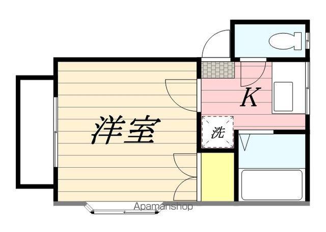 サンライフ(1K/2階)の間取り写真