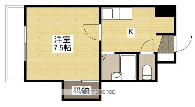 ルミノーソ三篠(1K/5階)の間取り写真