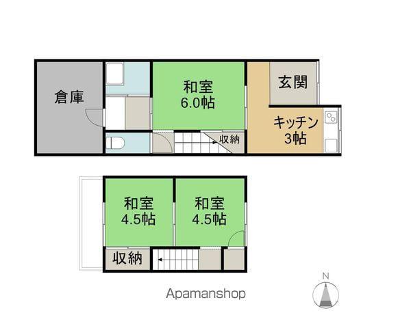 大谷荘(3K/1階)の間取り写真