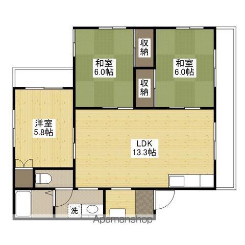 CASA&N古江西町(3LDK/2階)の間取り写真