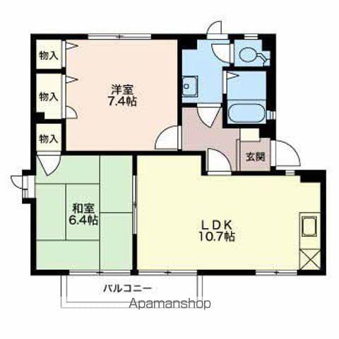 ハイツみやす(2LDK/1階)の間取り写真