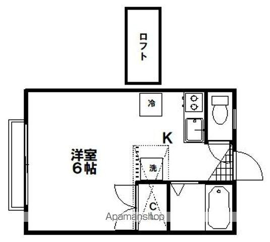 M HOUSE(ワンルーム/2階)の間取り写真
