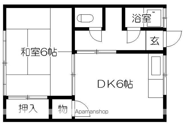 村田アパート(1DK/1階)の間取り写真
