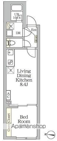 AGLAIA 新宿西落合(1LDK/2階)の間取り写真