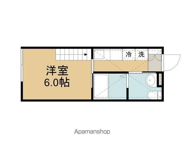 PATIO(1K/1階)の間取り写真