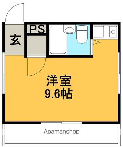 シャーマー上町(ワンルーム/2階)の間取り写真