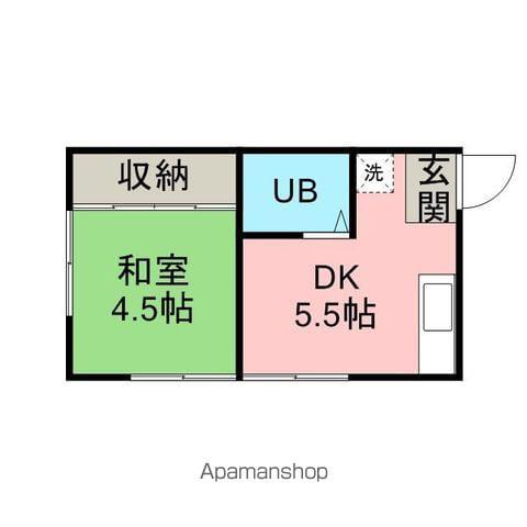 ルミエールⅢ(1DK/2階)の間取り写真