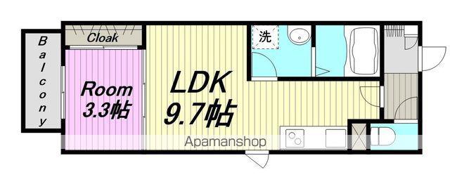 LE COCON 春日井Ⅱ(1LDK/2階)の間取り写真