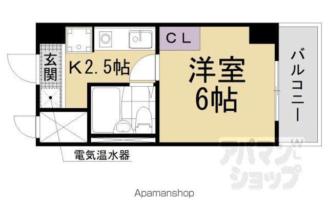 エンゼルプラザ瀬田(1K/3階)の間取り写真