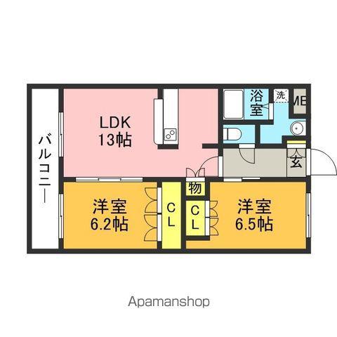 フォレストハイムⅡ(2LDK/1階)の間取り写真