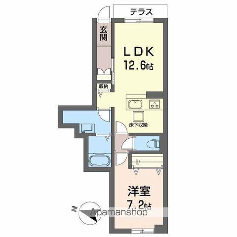 サン ビレッジ(1LDK/1階)の間取り写真