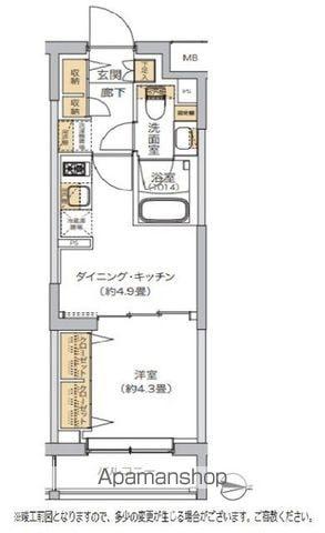 リビオメゾン湯島(1DK/1階)の間取り写真