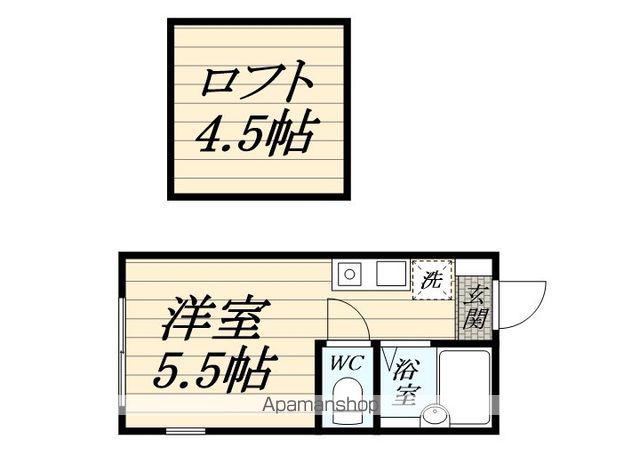 エターニティー鶴見(ワンルーム/1階)の間取り写真