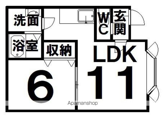 ピアヒルズ2(1LDK/2階)の間取り写真
