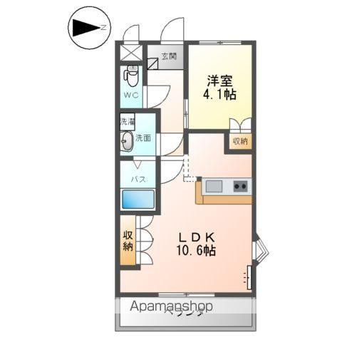 プレステージ佐野(1LDK/3階)の間取り写真