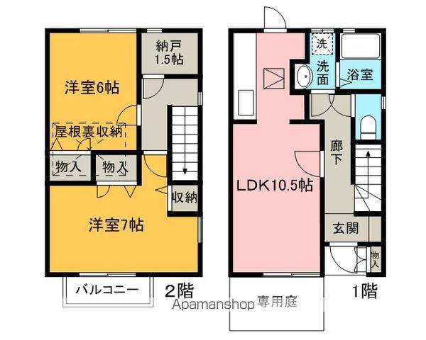 ラクメゾン21C棟(2LDK)の間取り写真
