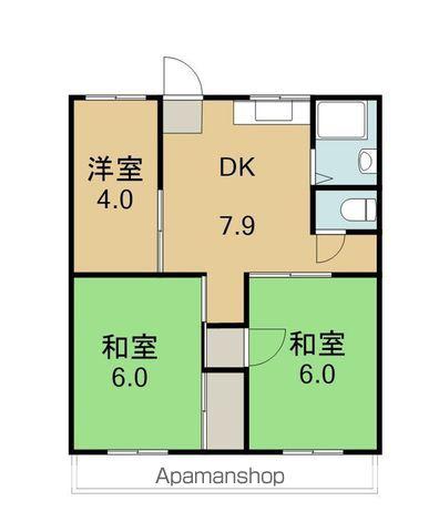 今浦ハイツⅢ(3DK/2階)の間取り写真