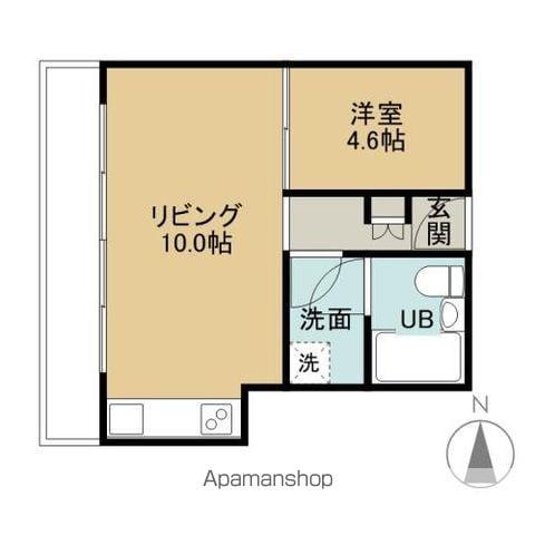 勾当台ハイツ(1LDK/7階)の間取り写真