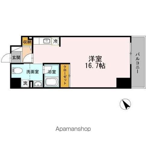 ジェイ・エス・ティ横浜東(ワンルーム/6階)の間取り写真