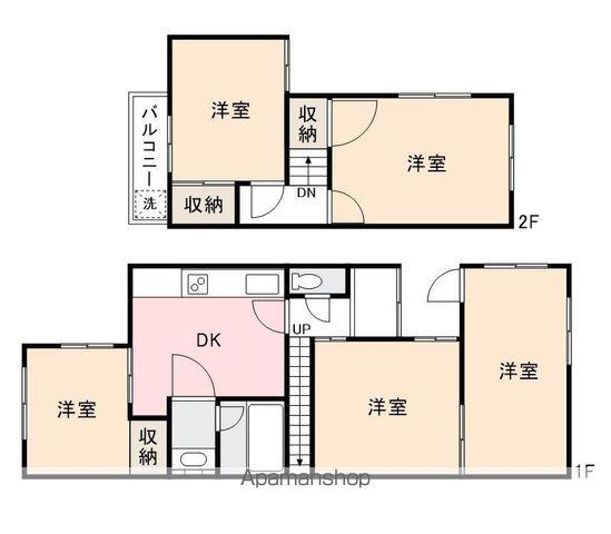予讃線 香西駅 徒歩14分 2階建 築43年(5DK)の間取り写真