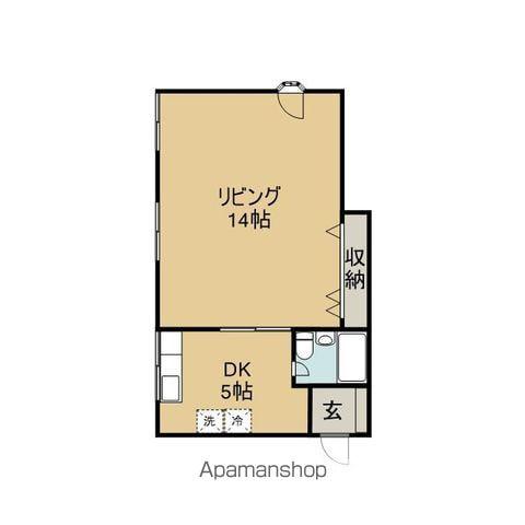 立願寺ステートビル(1DK/2階)の間取り写真