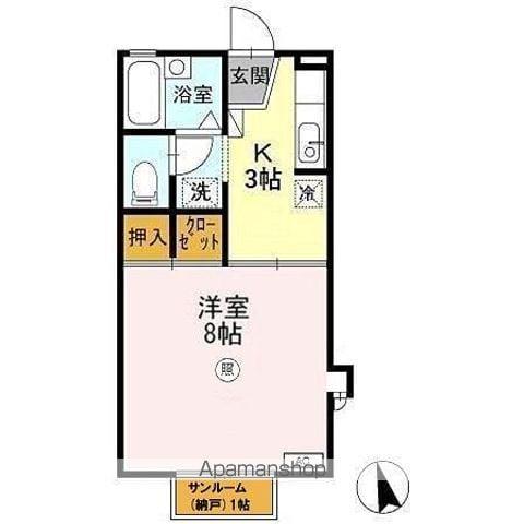 シートピア松原(1K/2階)の間取り写真