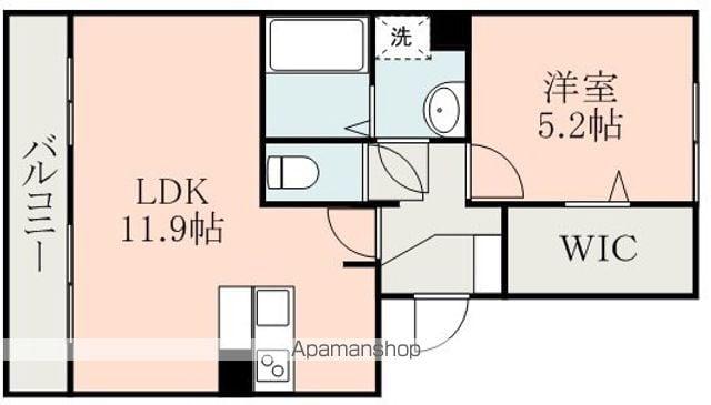 タウンフォートⅠ A棟(1LDK/2階)の間取り写真