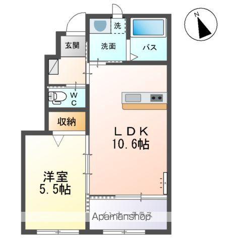 オネット(1LDK/1階)の間取り写真