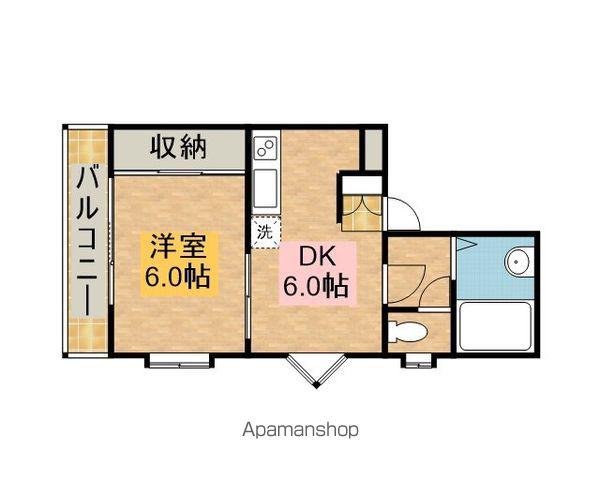 ロイヤルフラッツ相模原(1DK/3階)の間取り写真