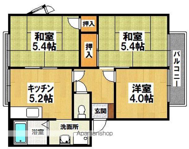 ガーデンハイム(3K/2階)の間取り写真