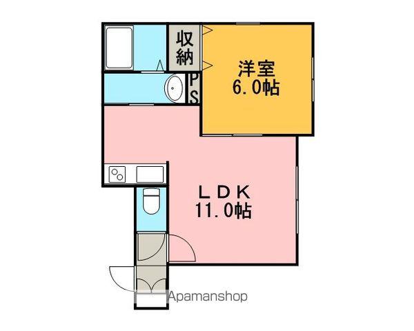 ベルブランⅠ(1LDK/1階)の間取り写真
